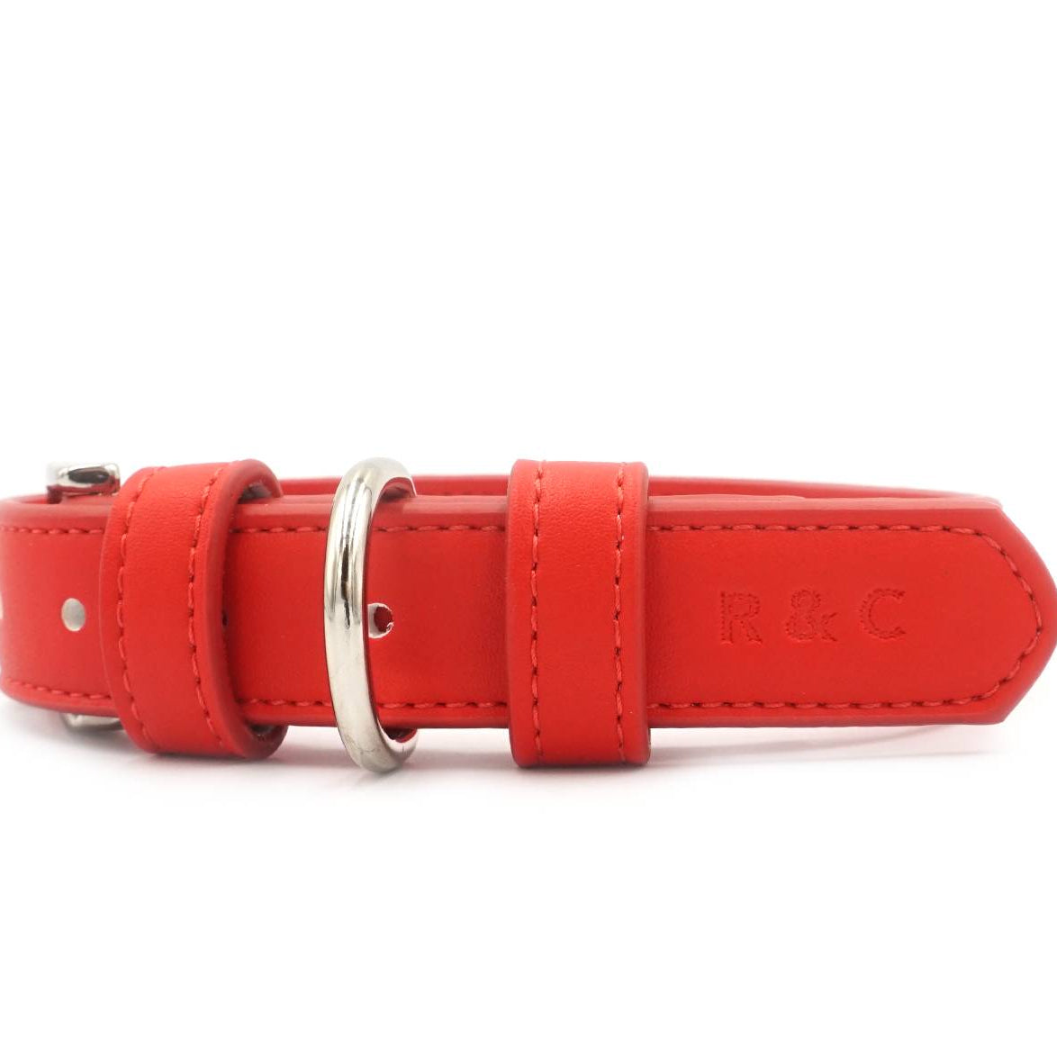 Ralph & Co vegan-friendly Red dog collar made from durable water-resistant Lignify