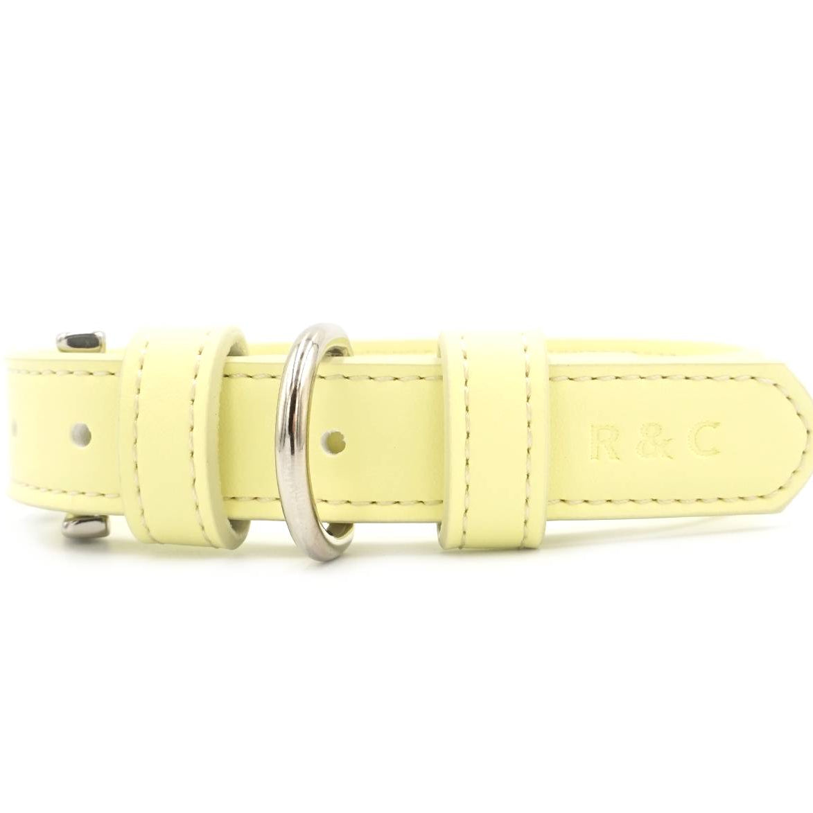 Ralph & Co vegan-friendly yellow dog collar made from durable Lignify