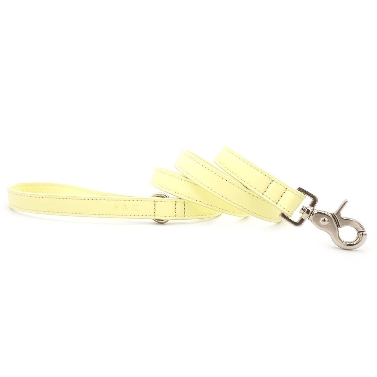 Ralph & Co yellow eco leather dog lead crafted from vegan-friendly Lignify