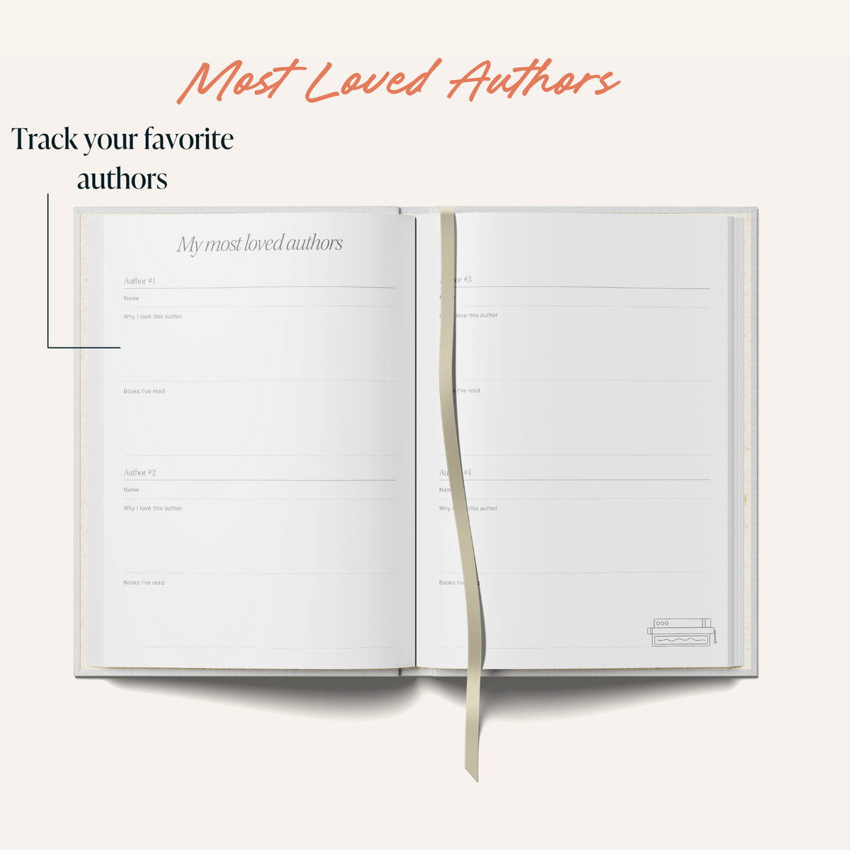 Colourful reading journal with structured pages for book reviews, goals and reading lists.
