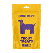 Freeze dried trout dog treats made with 98 percent fresh trout