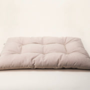 Siesta Nido beige cotton linen cushion bed for dogs.