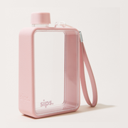 Sips Original slim 480ml reusable water bottle in Candy Pink.