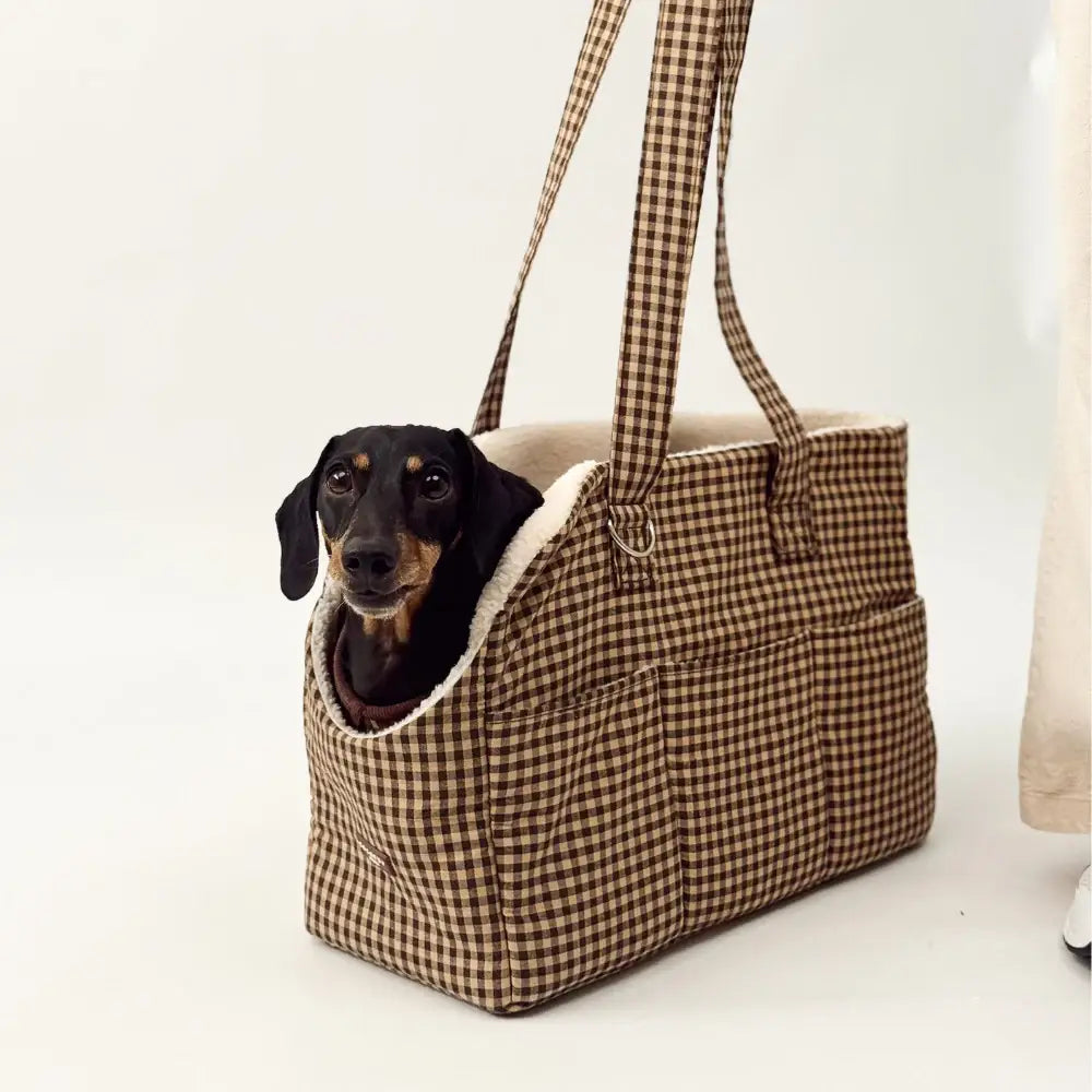 Cocopup Cotswold Check Dog Carrier