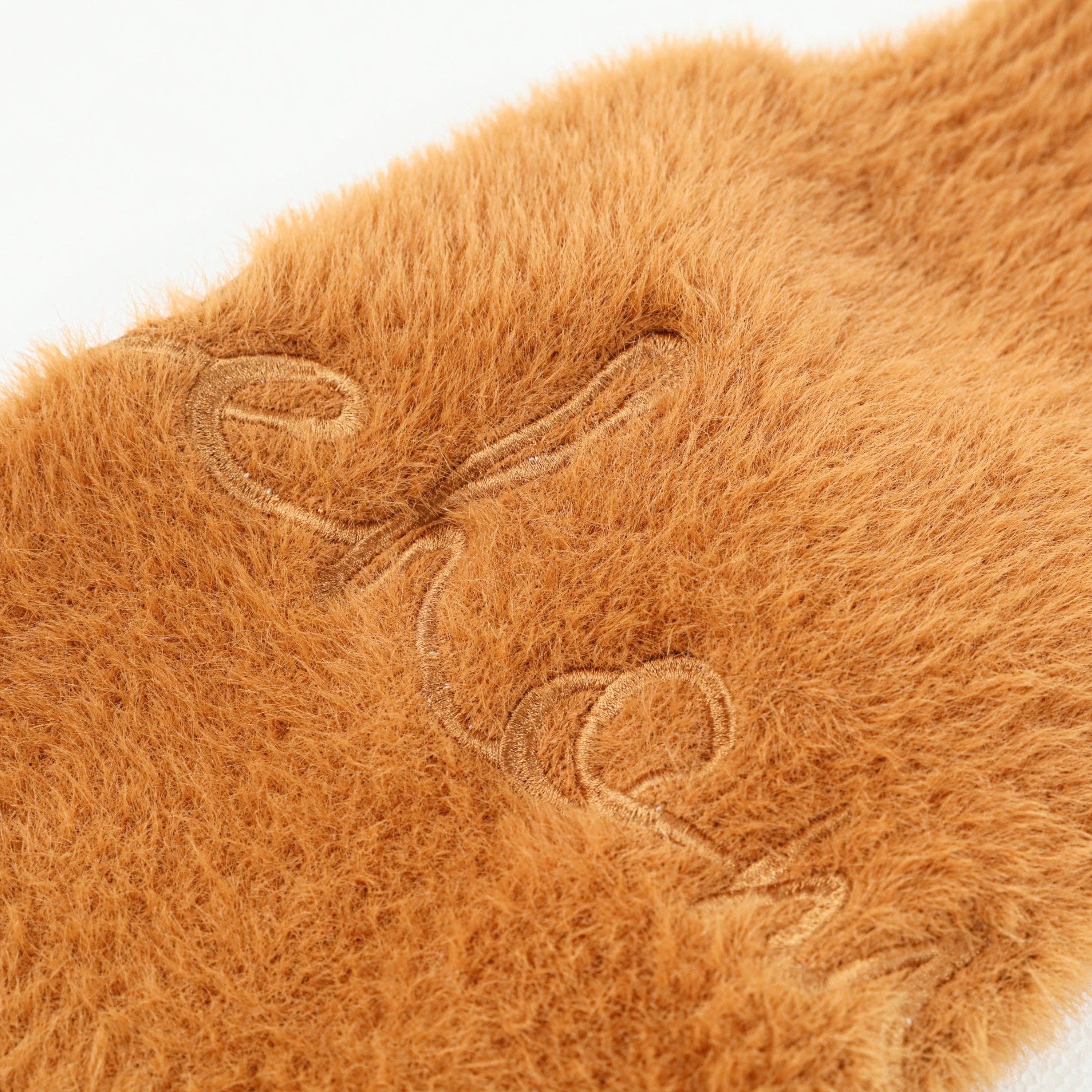 dog jumper in fluffy orange 
