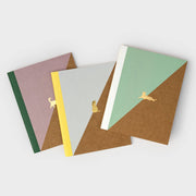 Suck UK Linen Cover Cat Notebooks set of three notebooks