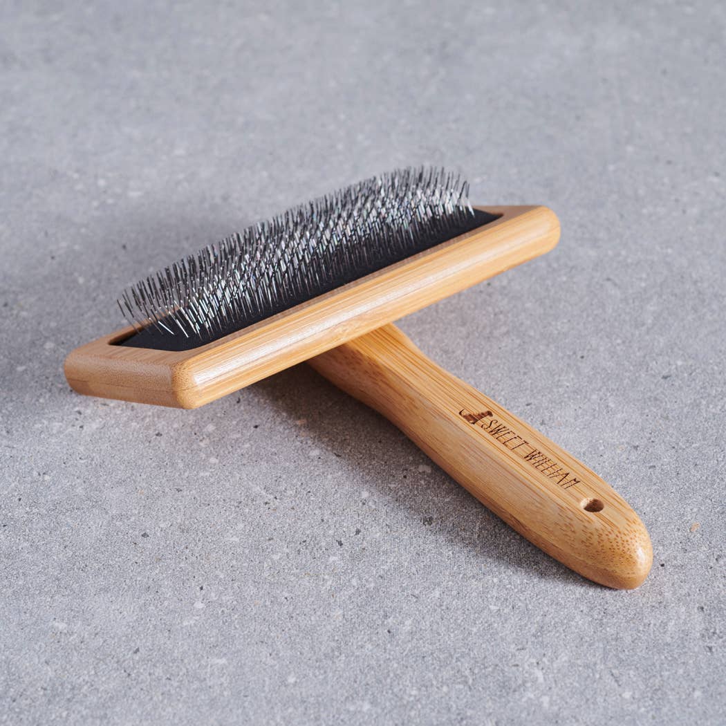 Sweet William Bamboo Slicker Dog Brush for removing tangles and loose hair