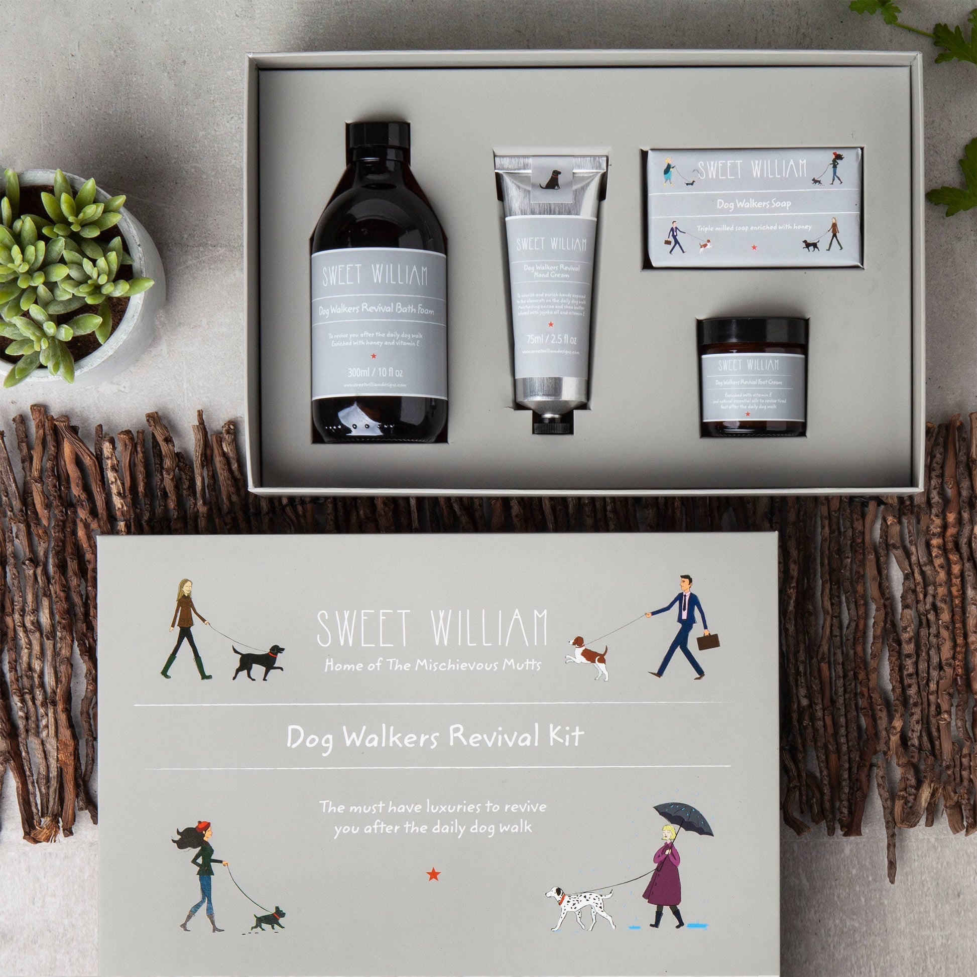 Sweet William Dog Walker's Revival Kit luxury pamper gift set for dog lovers