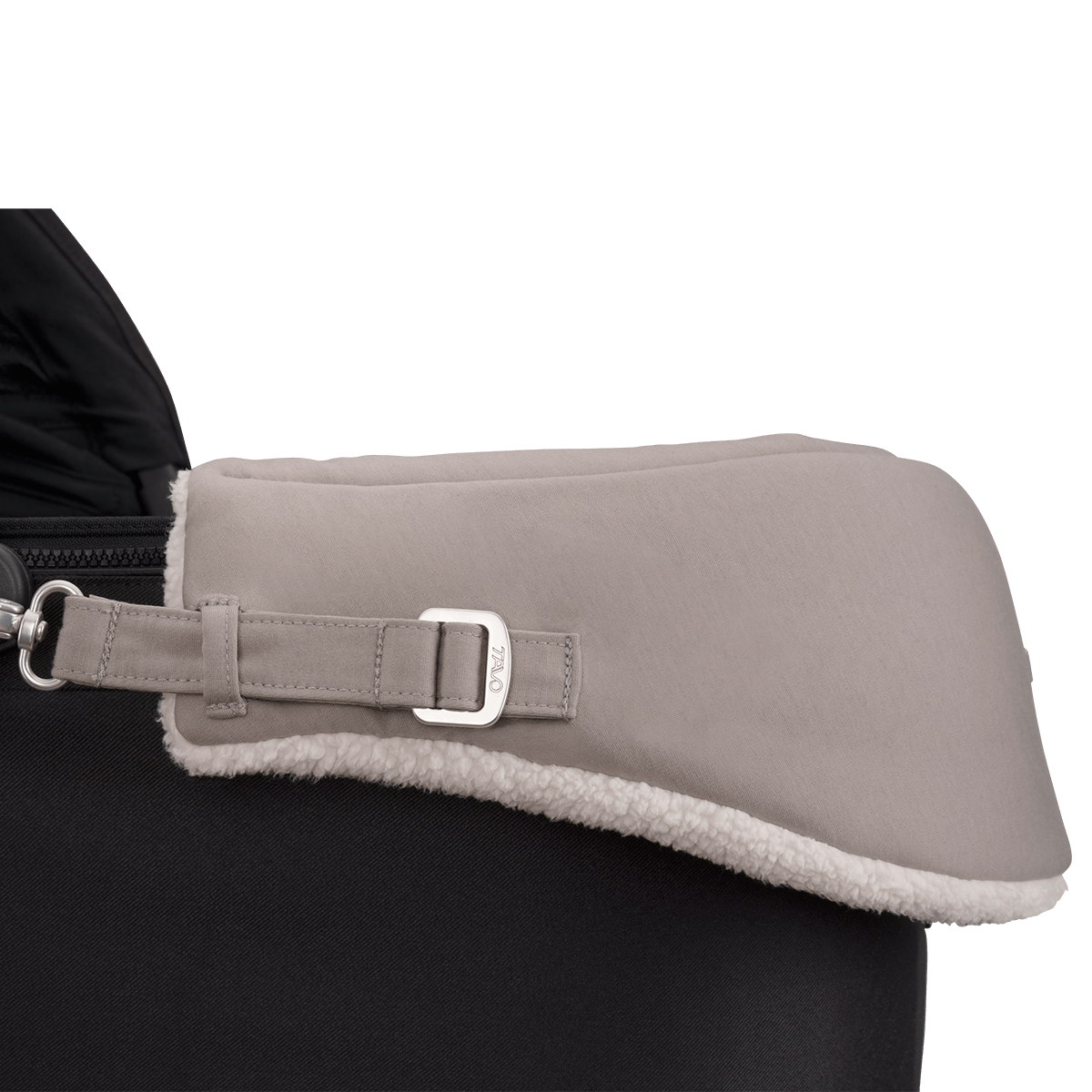 Soft plush fleece side of the TAVO Maeve reversible chin rest