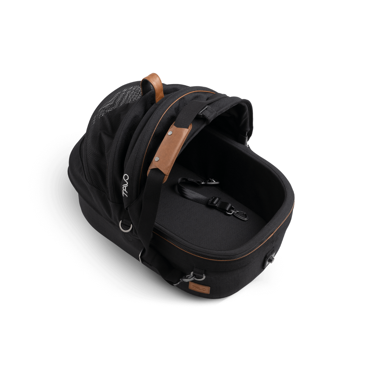 TAVO Maeve pet car seat with removable UPF 50+ protective canopy.
