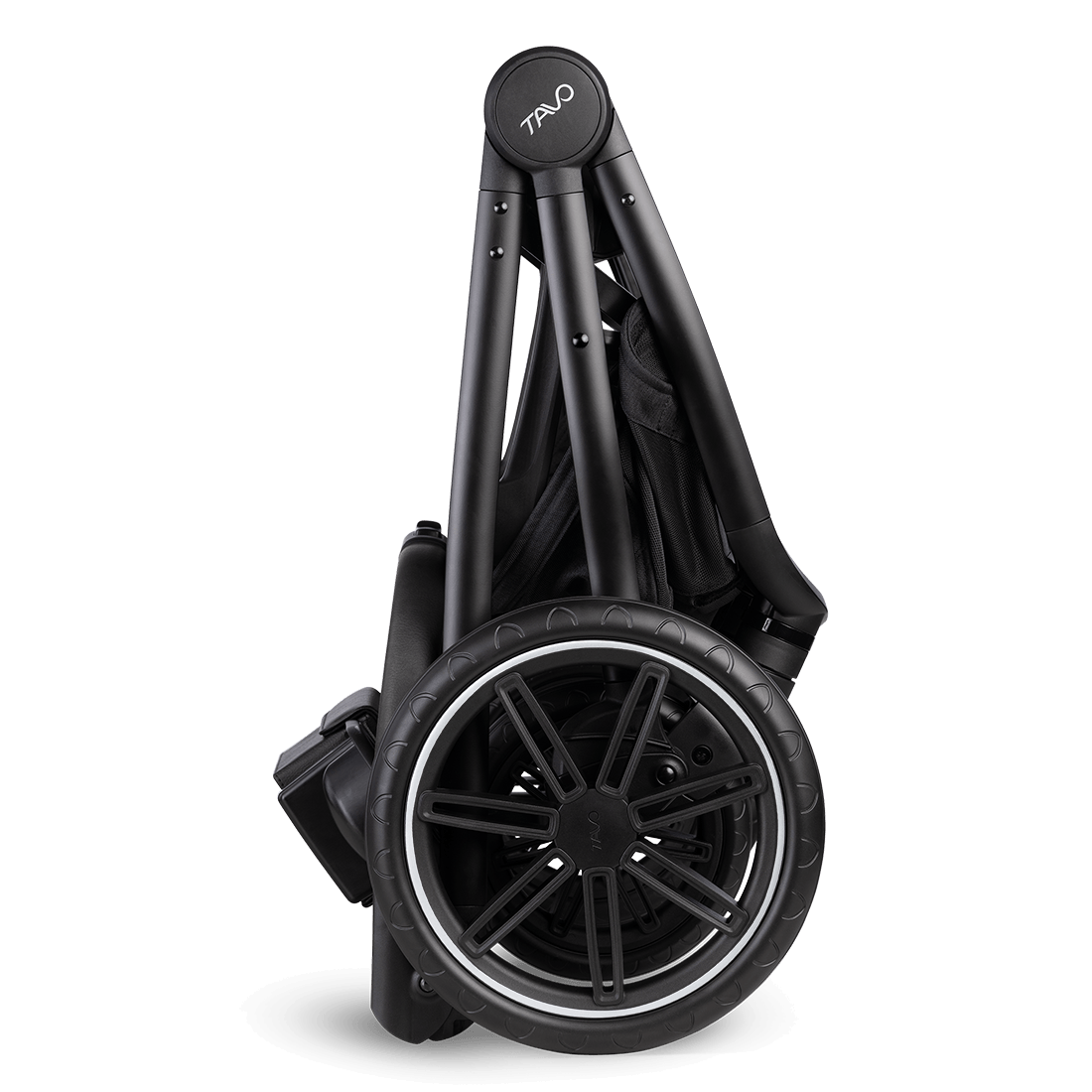 TAVO Roscoe Trek black pet stroller frame with large all-terrain rear wheels