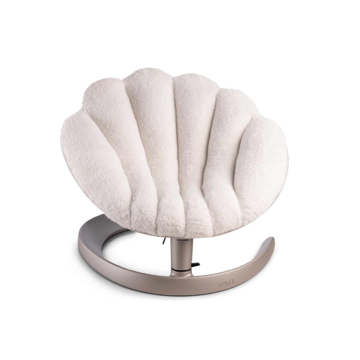 TAVO Shell luxury elevated pet bed and swaying lounger in Latte