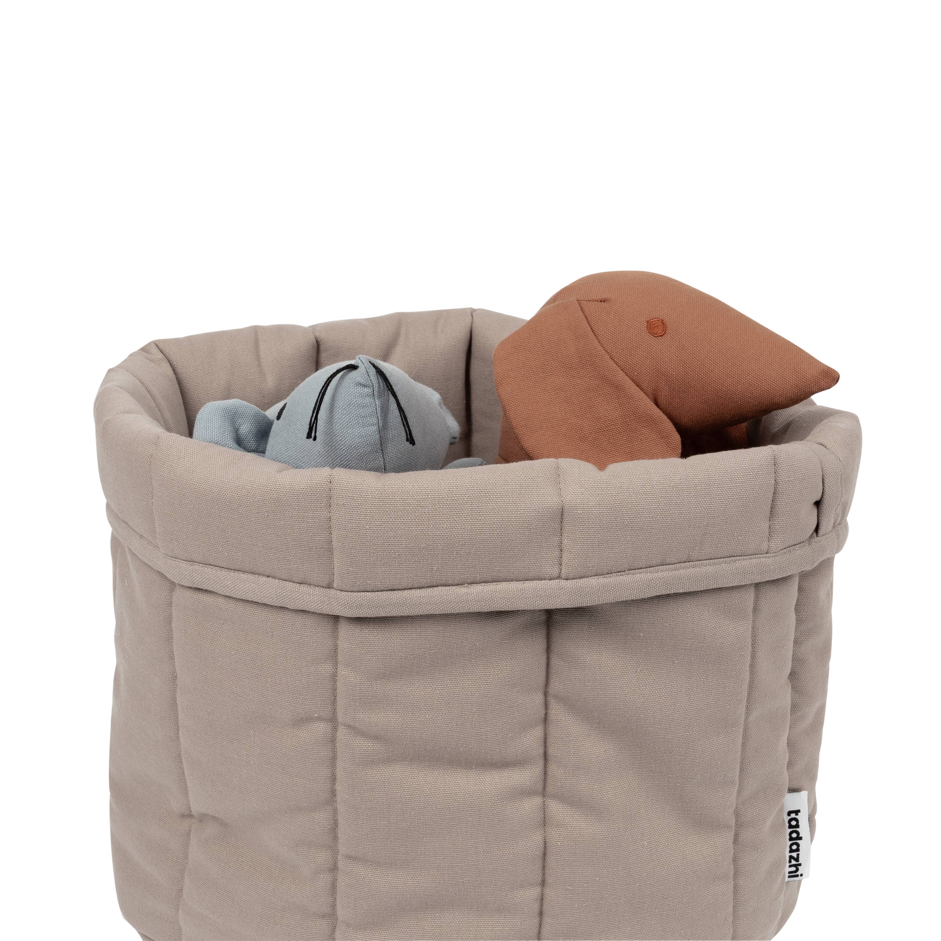 Luxury Tadazhi Storage Basket Dark Sand for organising dog accessories