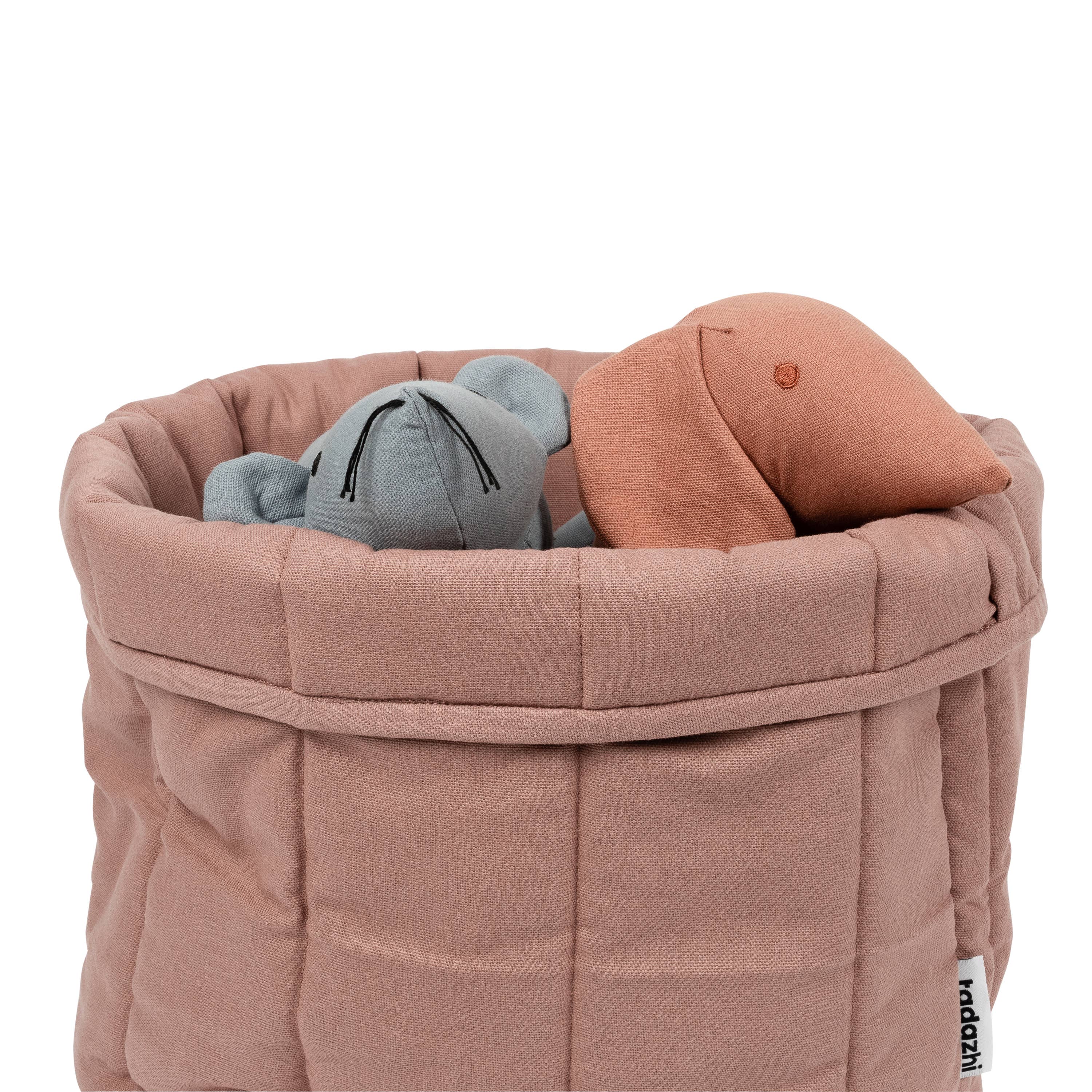 Luxury Tadazhi Storage Basket Rose for organising dog essentials and blankets