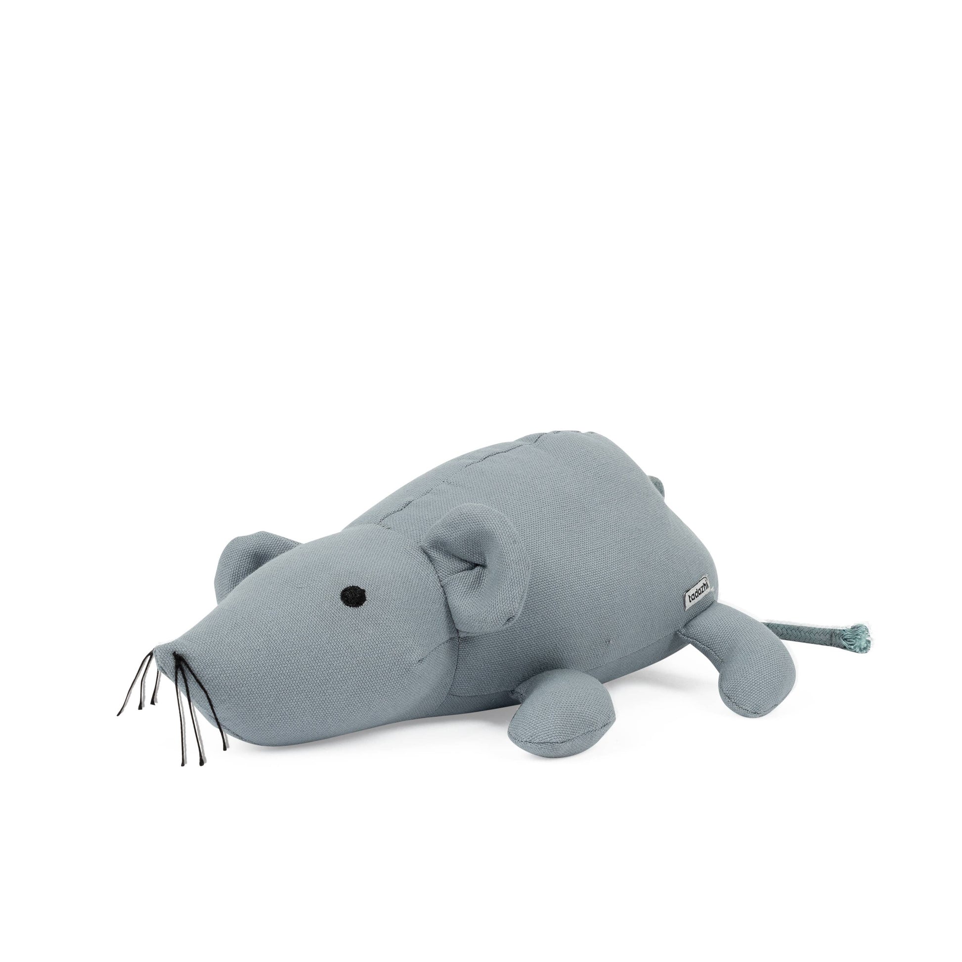 Tadazhi Toy luxury organic cotton dog toy in faded blue