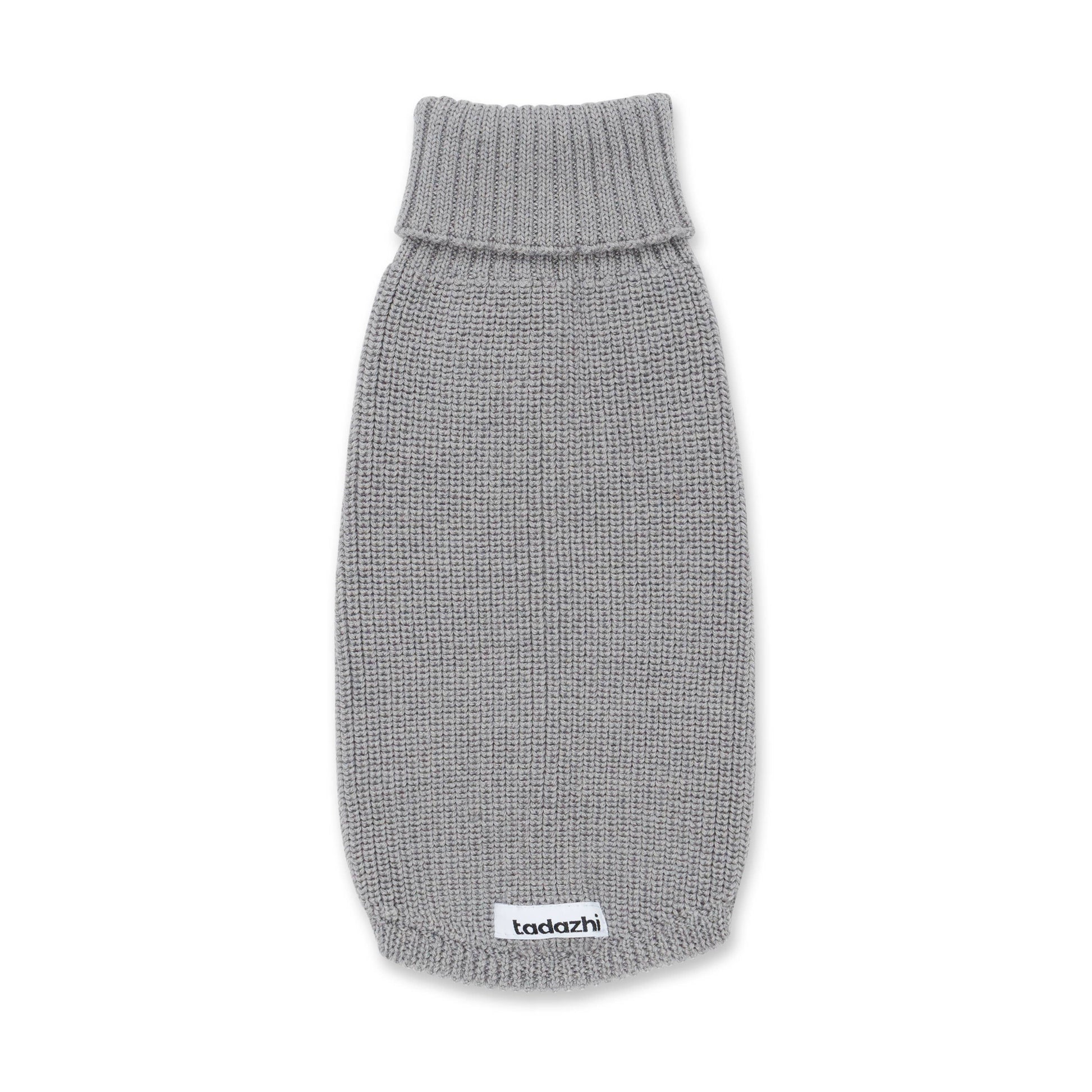 Tadazhi Unisex Wool Dog Sweater Grey crafted from premium merino wool