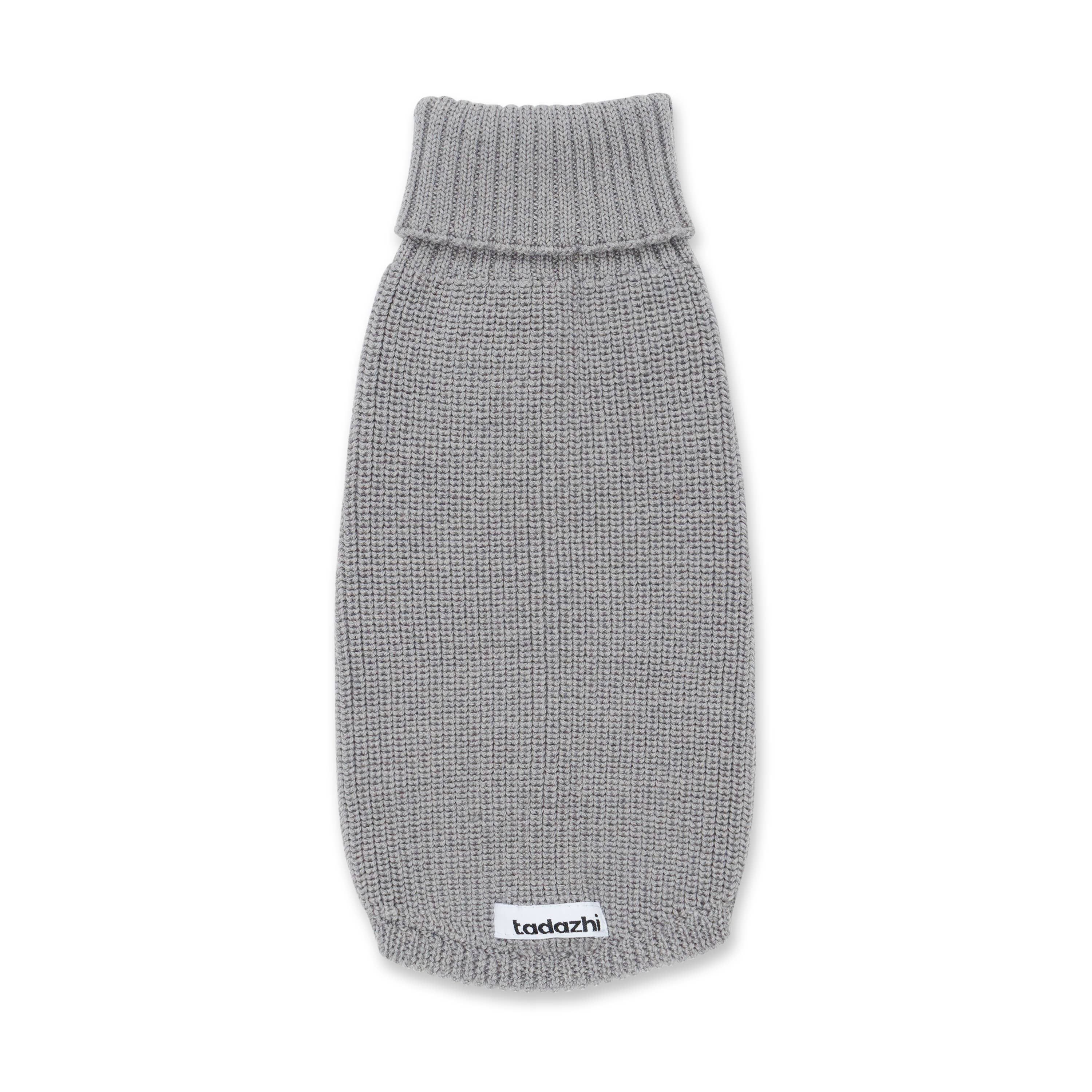 Tadazhi Unisex Wool Dog Sweater Grey crafted from premium merino wool