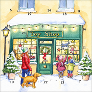 Toy Shop Advent Calendar Christmas Card by Lilac Tree Designs