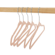 Set of five velvet clothes hangers for dog clothing