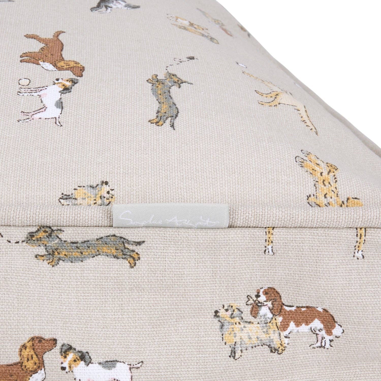 Premium cotton dog mattress with deep polyester filling and zipped cover.
