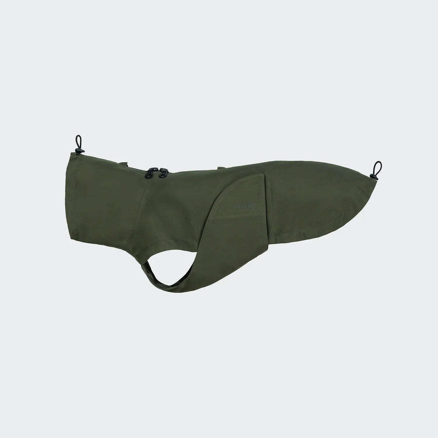 Cloud7 waterproof Dachshund coat featuring belly protection and taped seams.