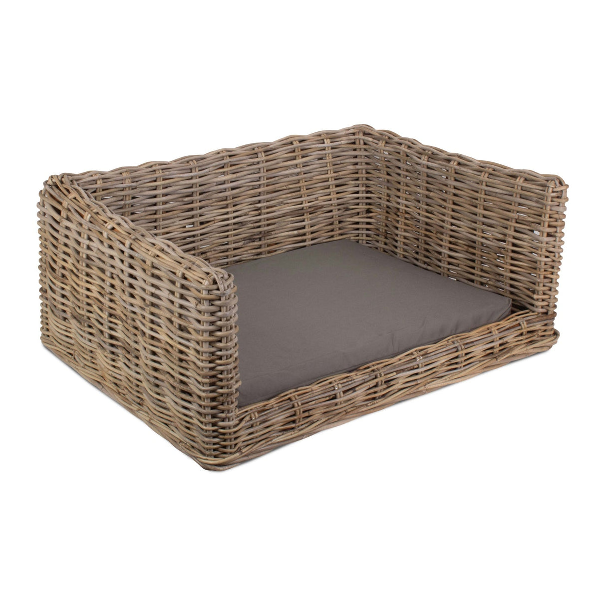 Wovenhill luxury Kubu rattan dog sofa bed in medium