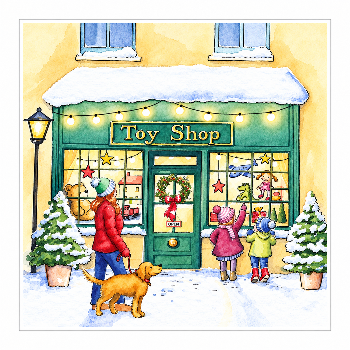 Toy Shop Advent Calendar Card