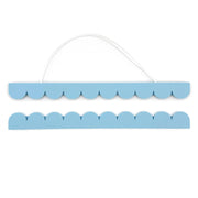 Light blue scalloped hanger on a white background