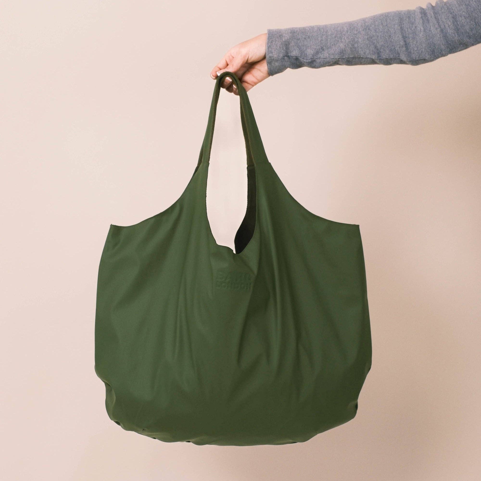 Green Everyday Tote by Barc London used on a dog walk