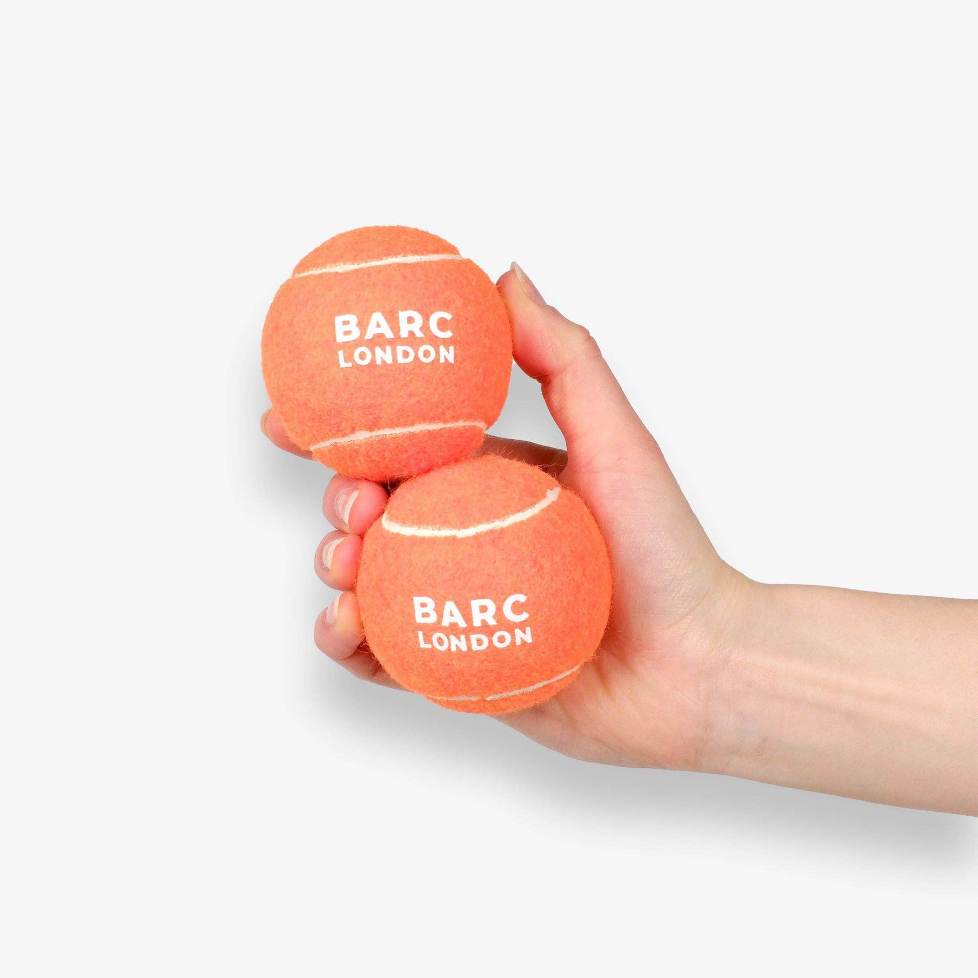 Close-up of the Orange Dog Ball set by Barc London