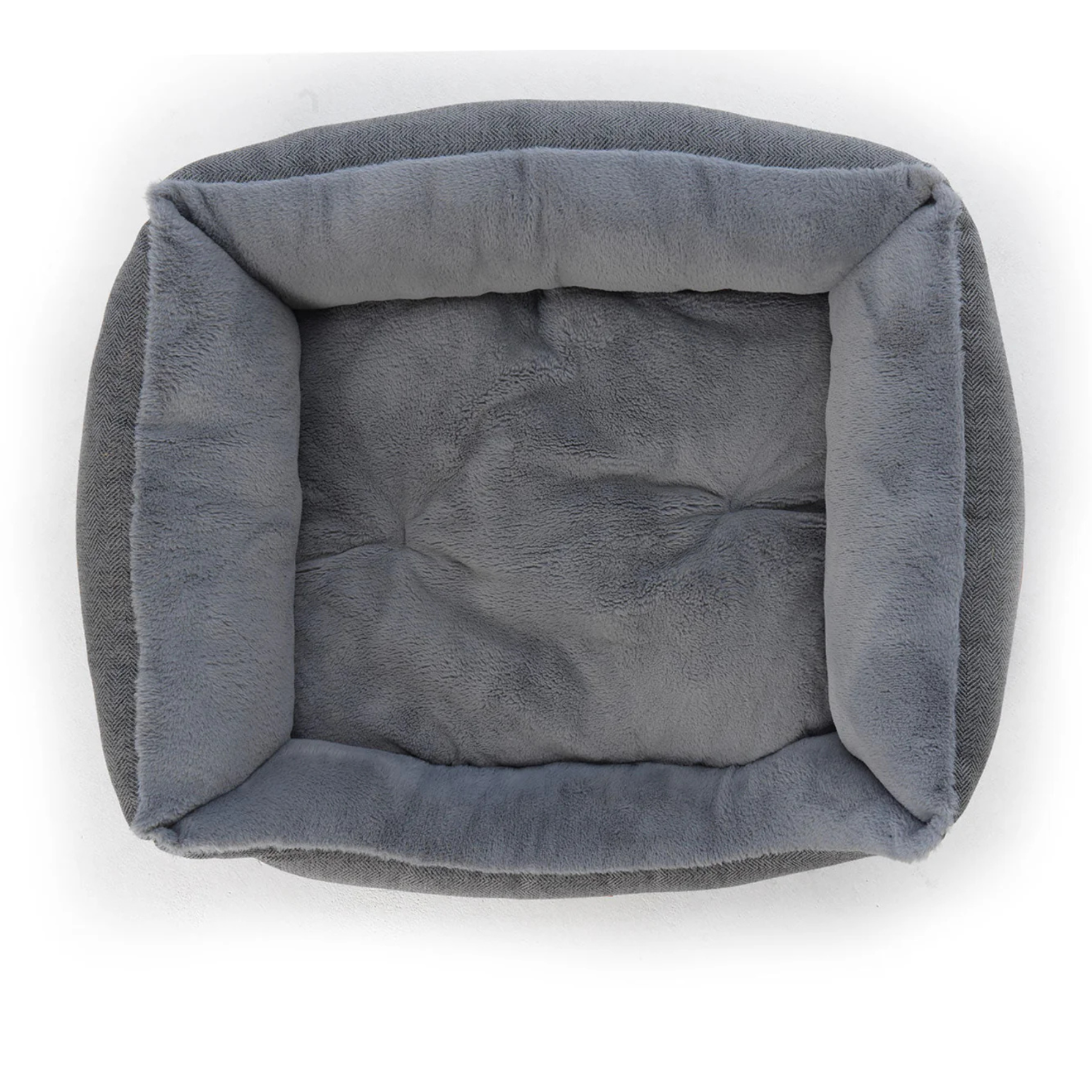Balmoral Luxury Grey Herringbone Dog Bed