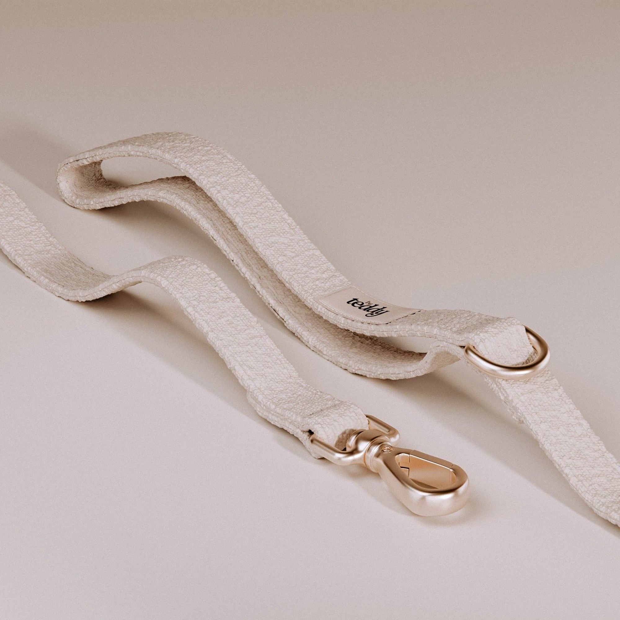Luxury Marshmallow Bouclé Dog Lead designed in London