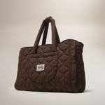 Chocolate Quilted Settle Mat Tote by BY TEDDY