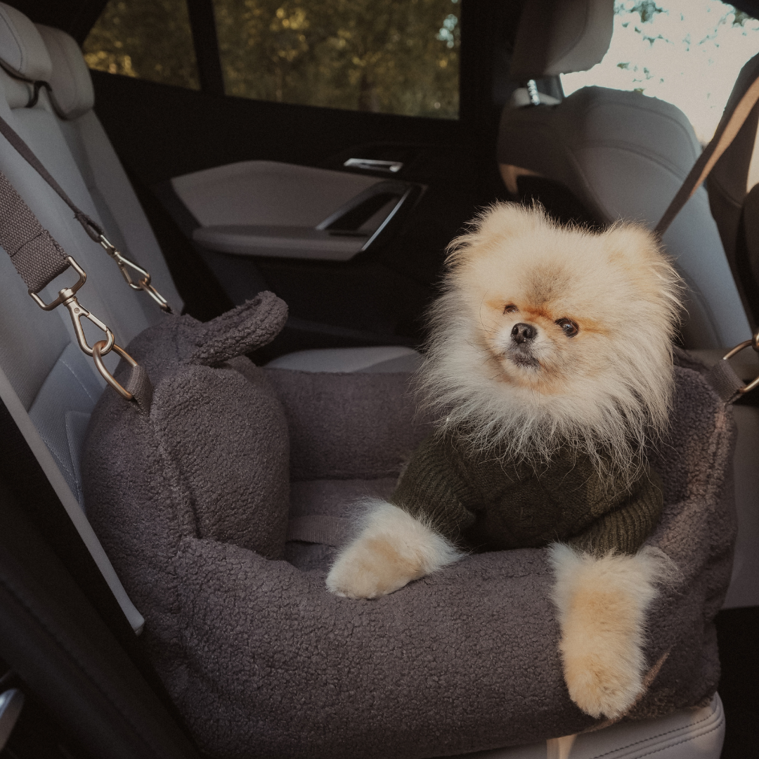 Cocooned padded sides on the Chocolate Cosy Car Seat
