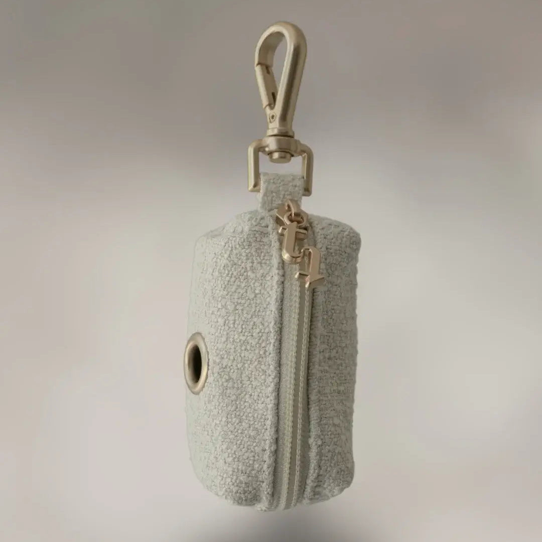Marshmallow Bouclé Poop Bag Holder by BY TEDDY