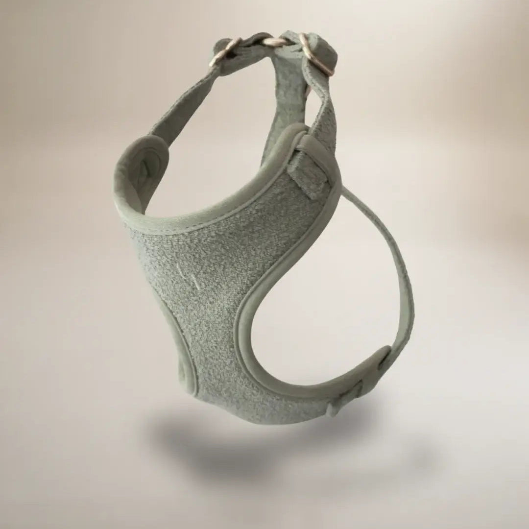 Matcha Bouclé Adjustable Harness by BY TEDDY for dogs