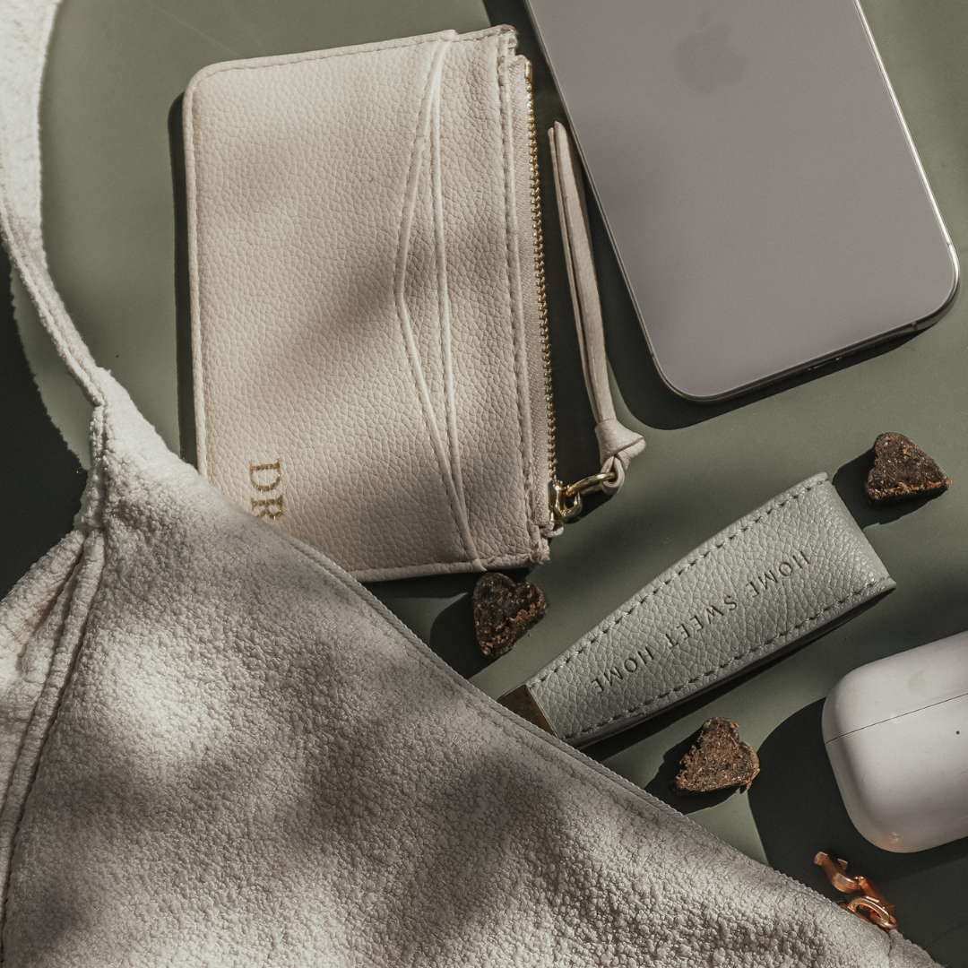 Minimalist luxury dog walking bag