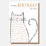 Dotty Cat Birthday Card