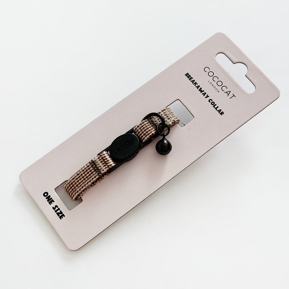 cocopup london plaid cat collar detail