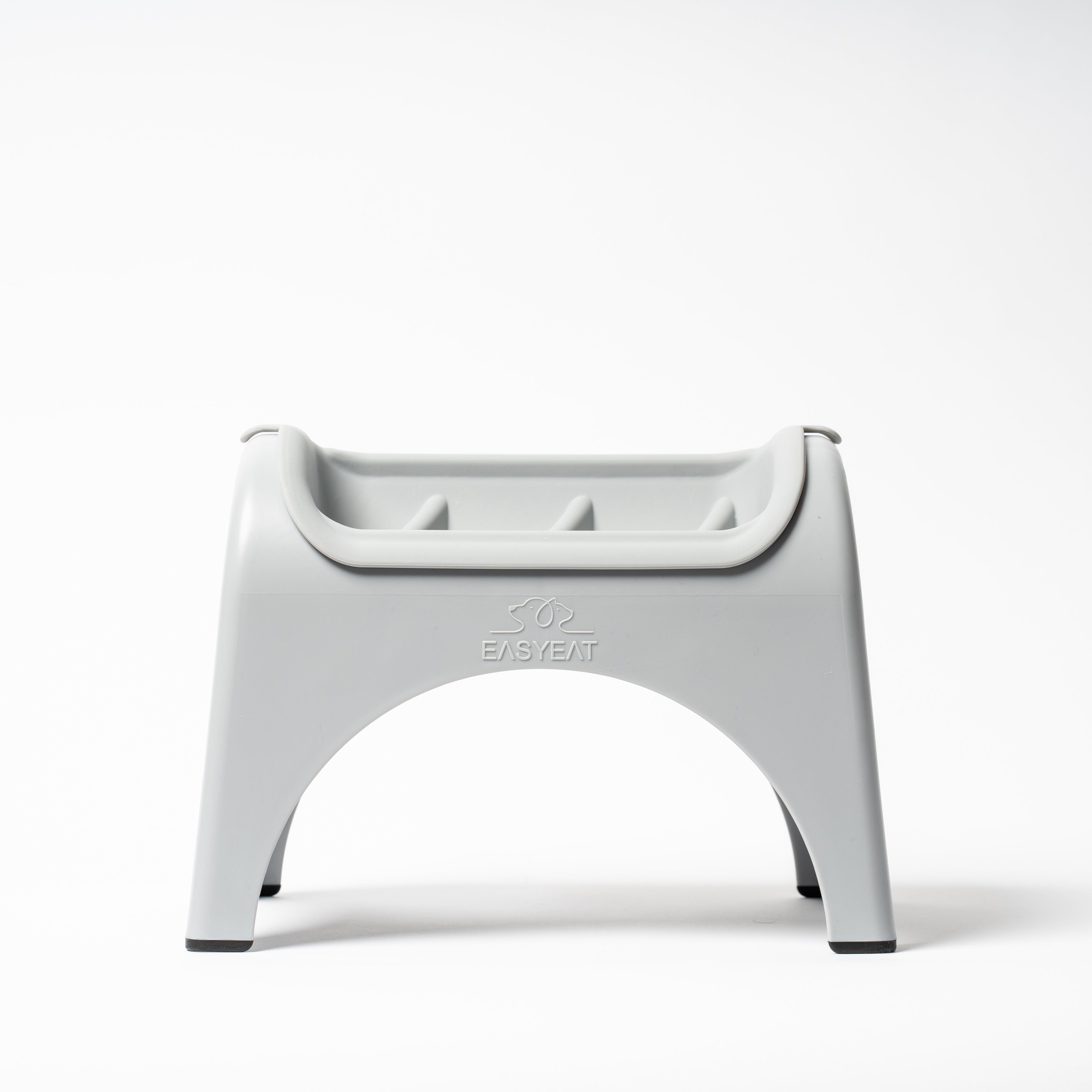 dog bowl in grey high raised 