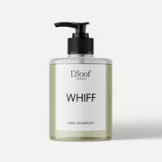 Lfloof Whiff dog shampoo bottle on a white background