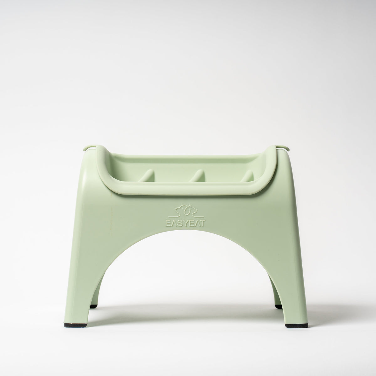 dog bowl raised in green 