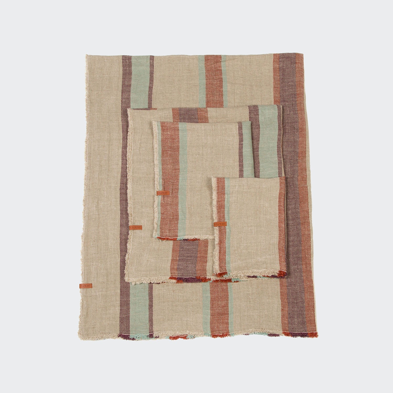 Cloud7 Dog Blanket Linen Stripes