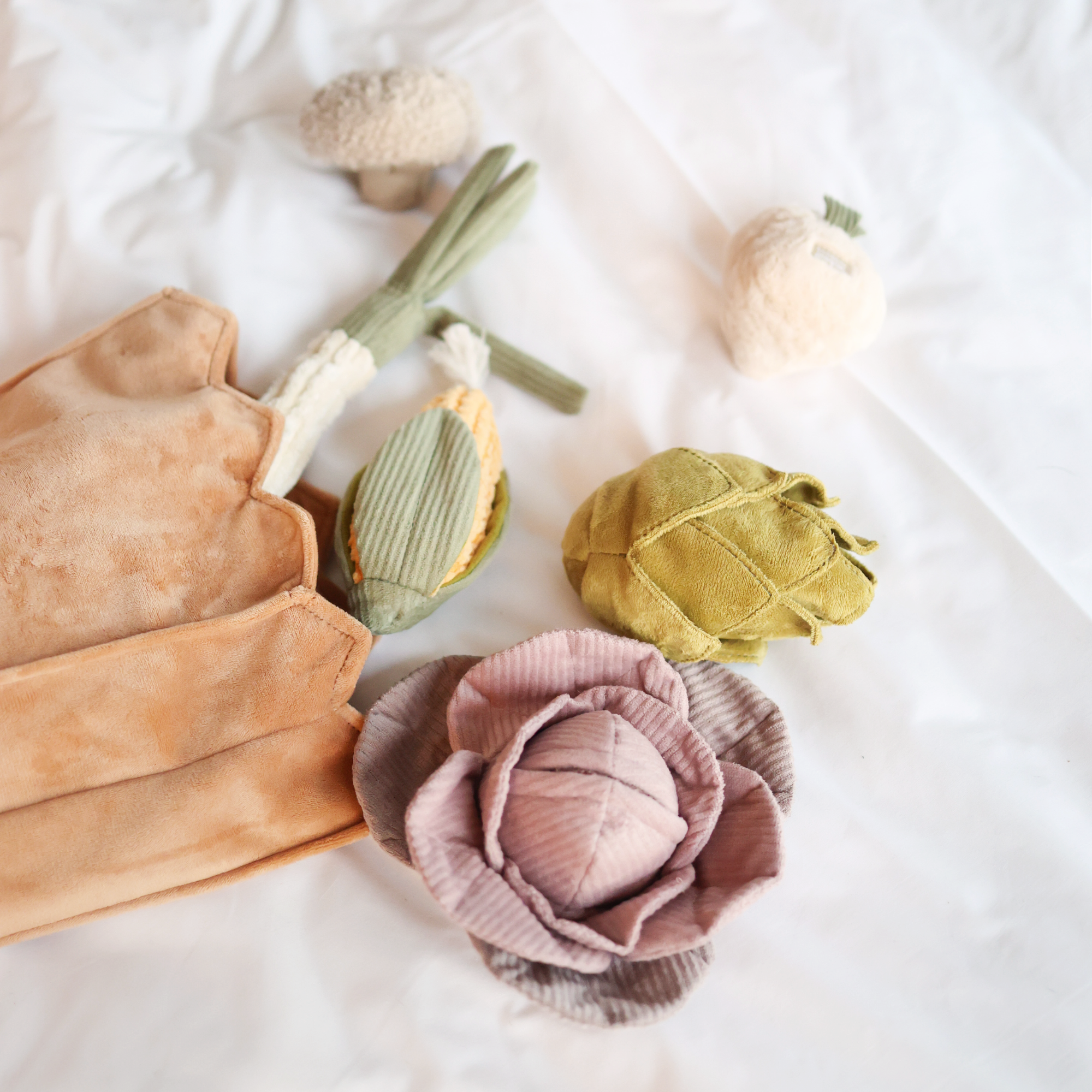 Farmer's Market enrichment toy collection with snuffle vegetables