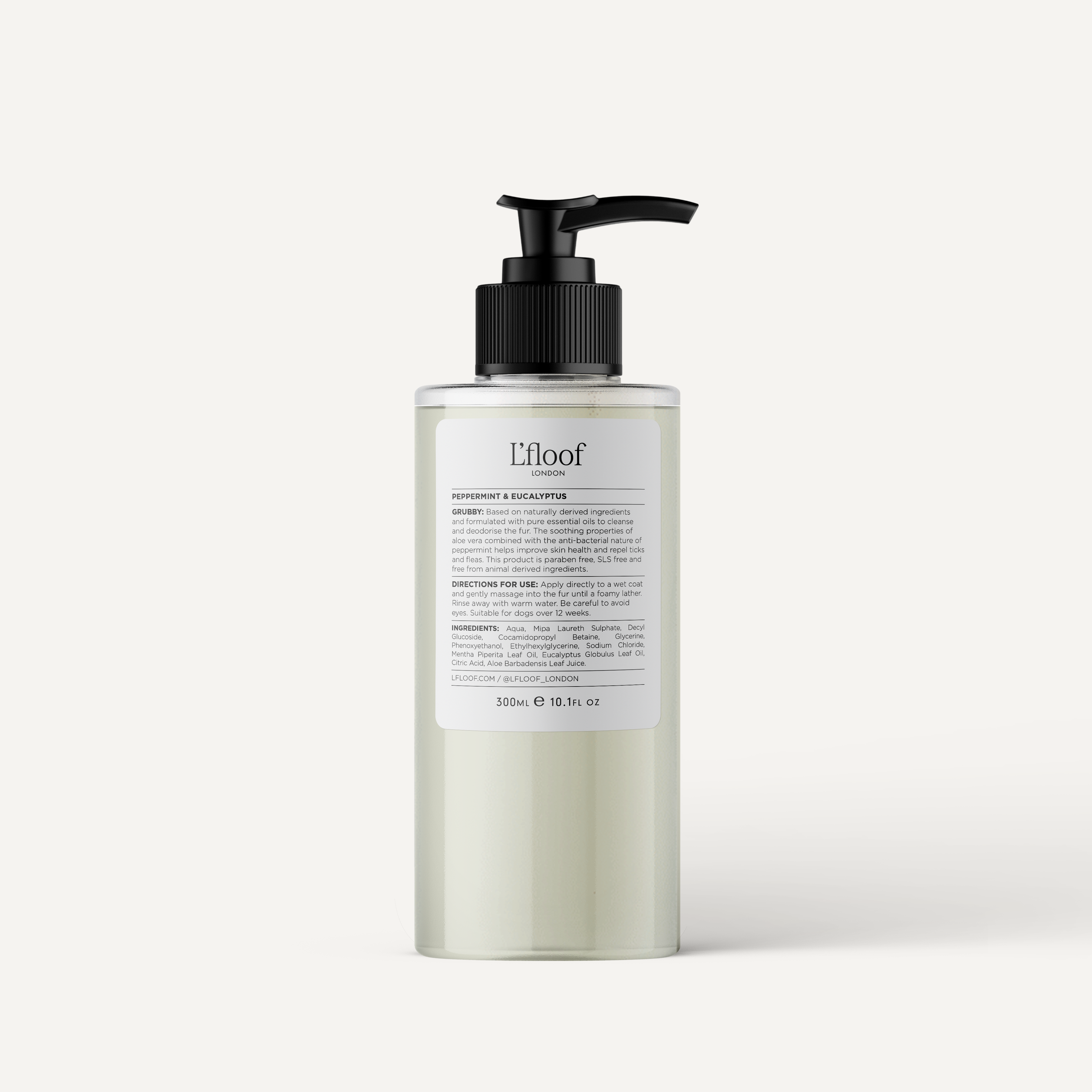 Bottle of Clionid cream with pump on a white background
