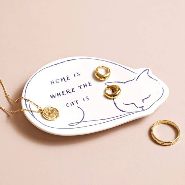 Cat Quote Trinket Dish by Lisa Angel