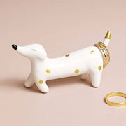 Ceramic Sausage Dog Ring Holder by Lisa Angel