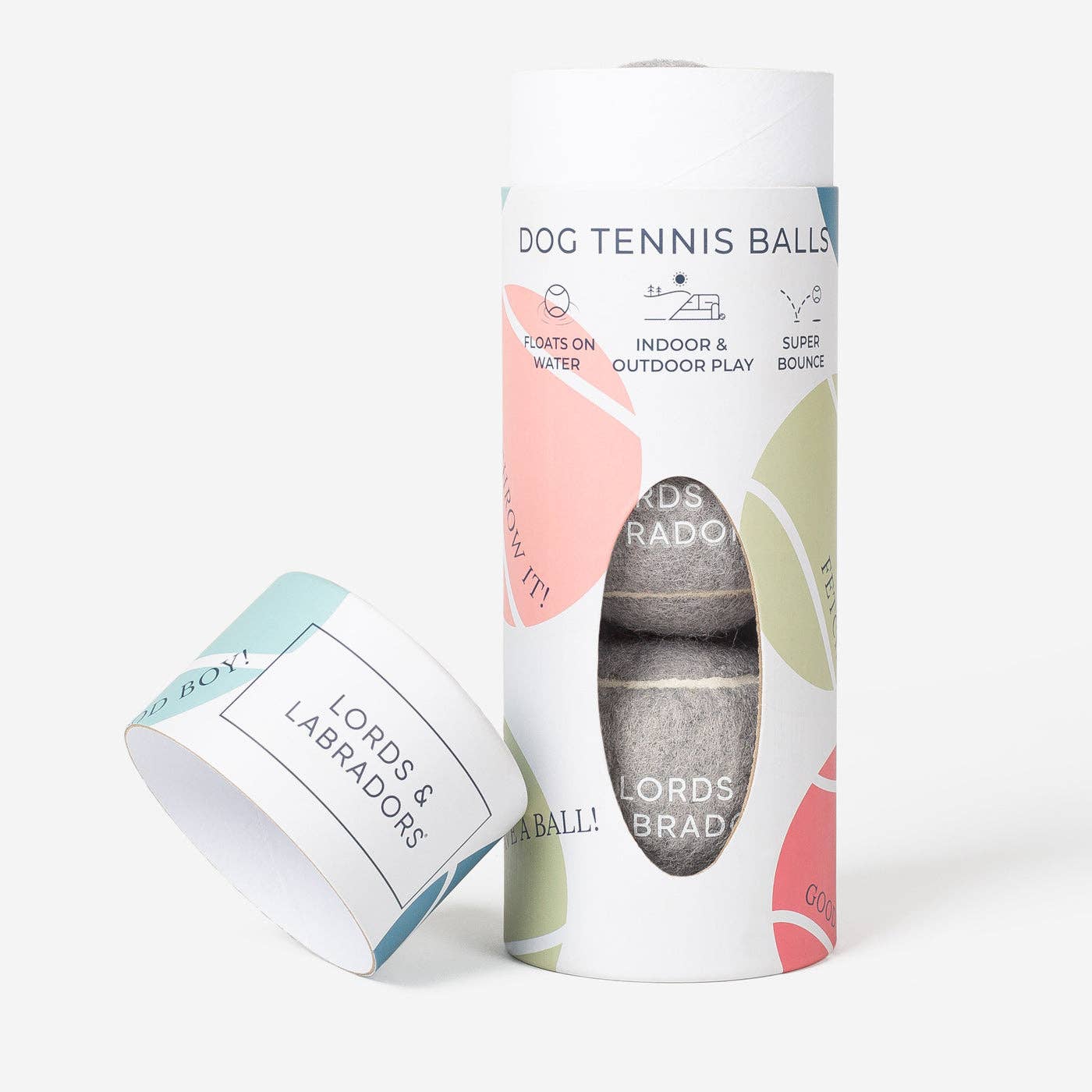 Close-up of the Super Bounce Tennis Balls for dogs