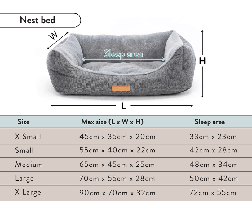 Lincoln Luxury Herringbone Tweed Dog Bed
