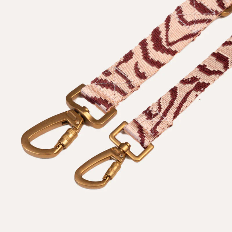dog lead in red and pink 